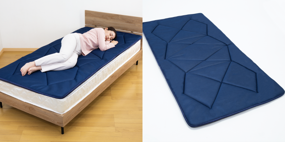 快眠サポート敷寝具「極すやPLUS」 シングル 100×200cm ネイビー