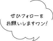 ぜひフォローをお願いしますワン！