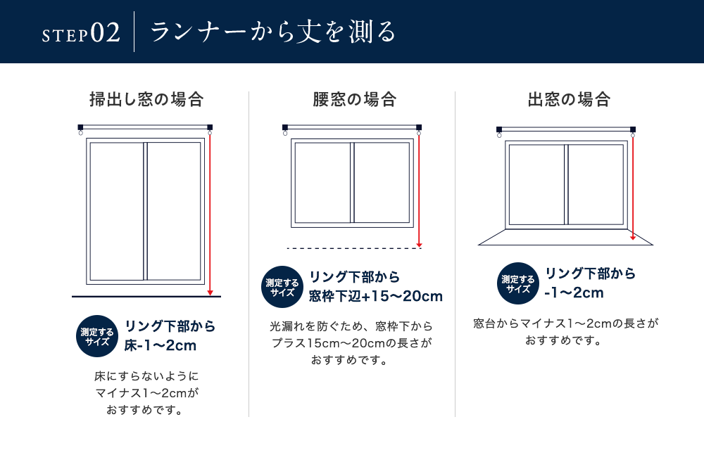 STEP2 ランナーから丈を測る