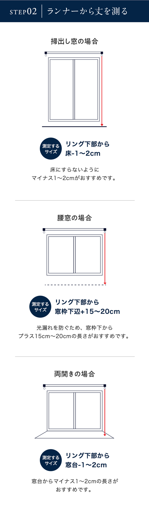 STEP2 ランナーから丈を測る