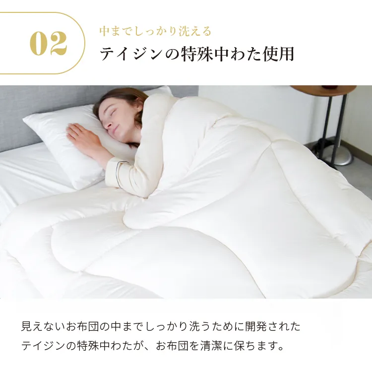 ミクロガード(R)スタンダード使用】洗える 防ダニ掛けふとん ダニ
