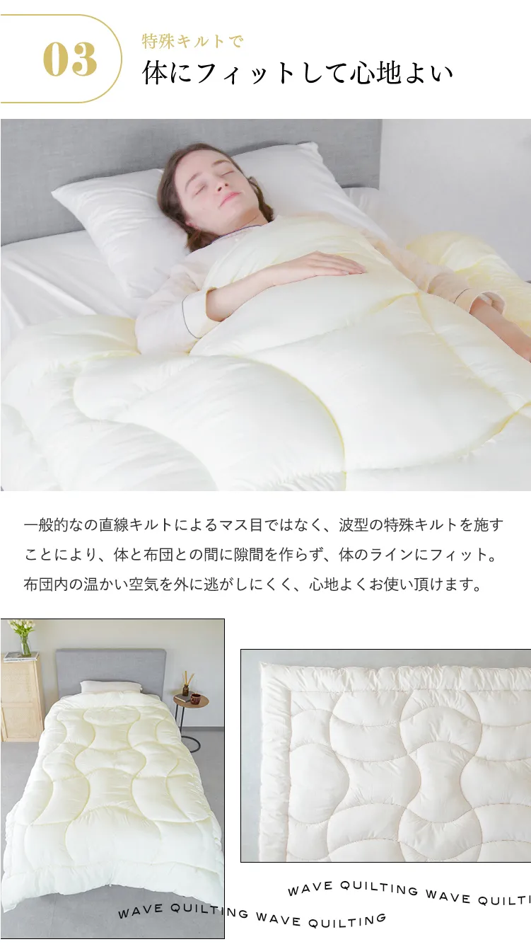 ミクロガード(R)スタンダード使用】洗える 防ダニ掛けふとん ダニ