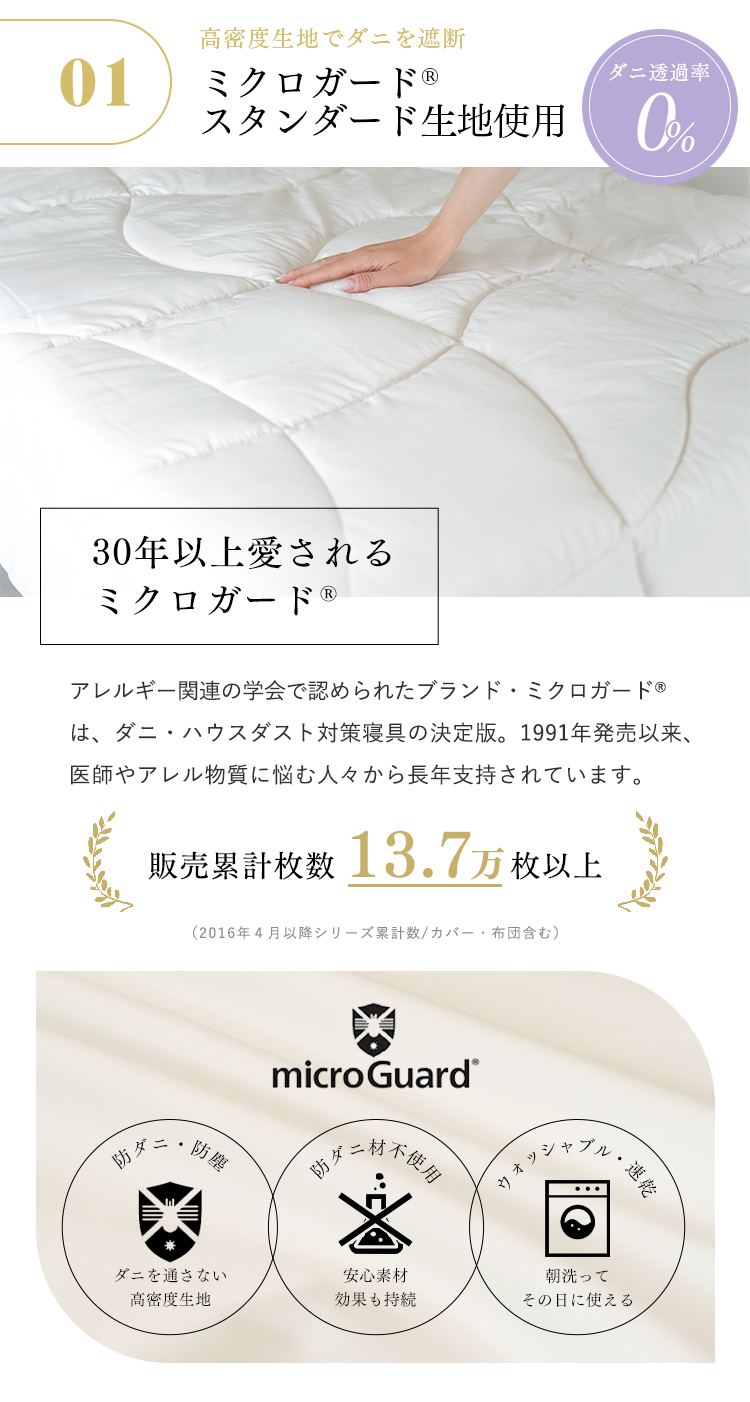 ミクロガード® スタンダード 肌掛布団｜寝具｜暮らしを最適化