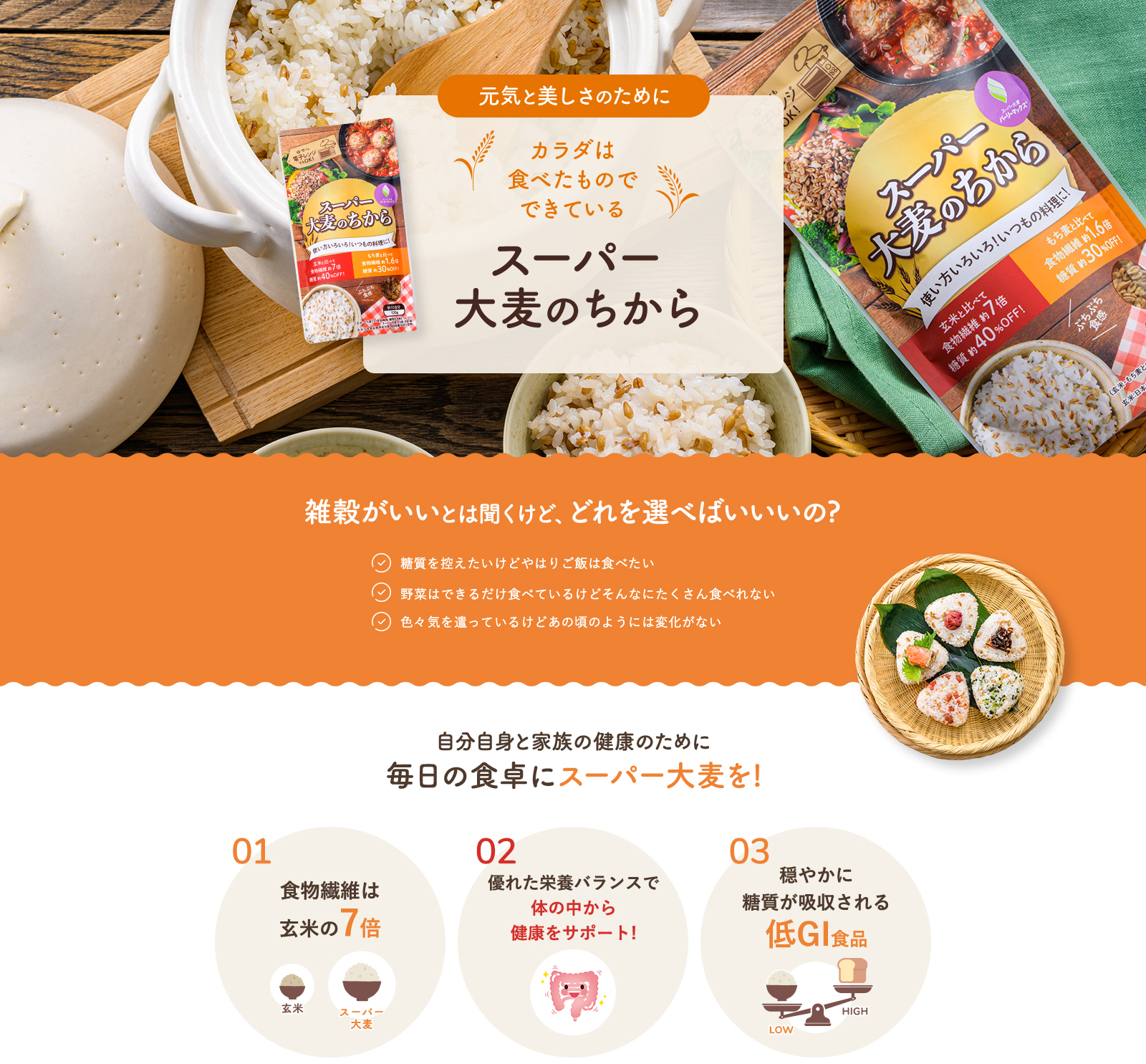 TEIJIN スーパー大麦のちから  120g × 6袋